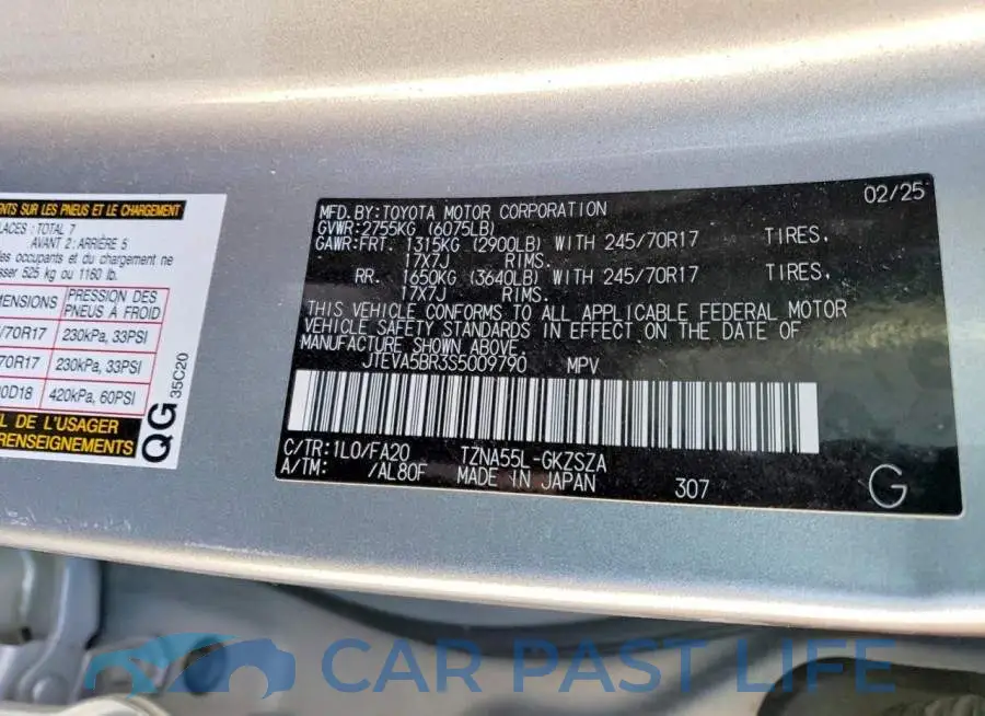 JTEVA5BR3S5009790# 13