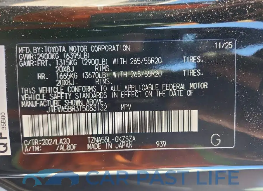 JTEVA5BR3T5083132# 13