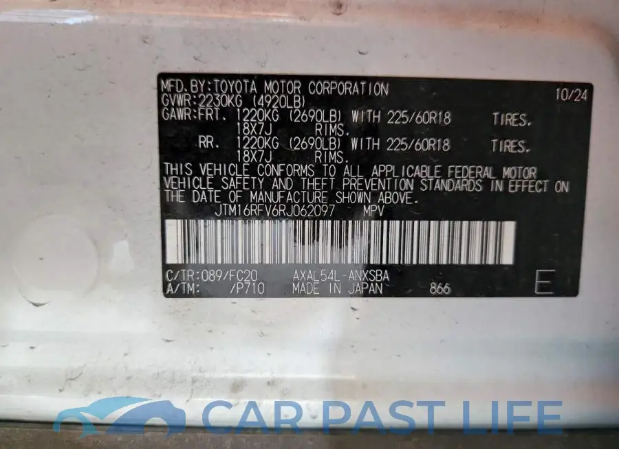 JTM16RFV6RJ062097# 13