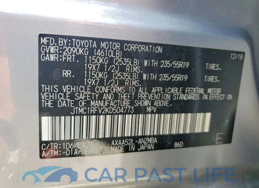 JTMC1RFV2KD504773# 13