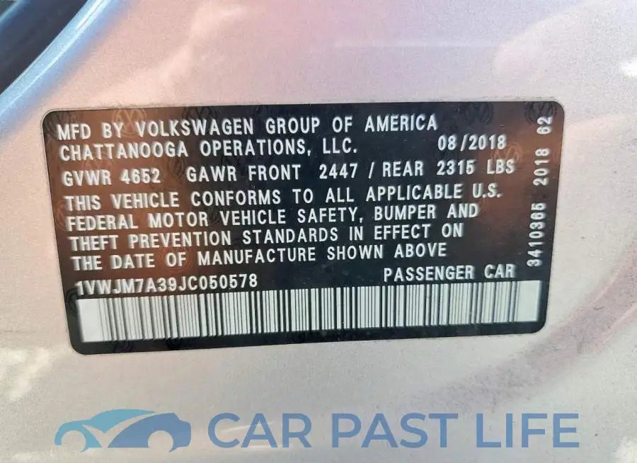 1VWJM7A39JC050578# 12