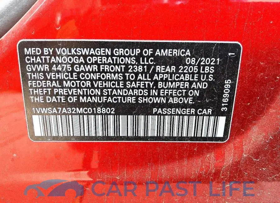 1VWSA7A32MC018802# 12