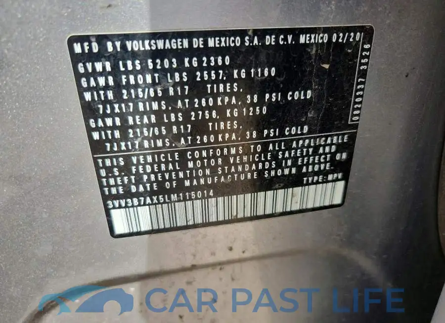 3VV3B7AX5LM115014# 13