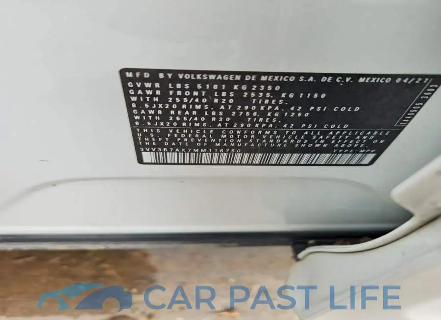 3VV3B7AX7MM116750# 13