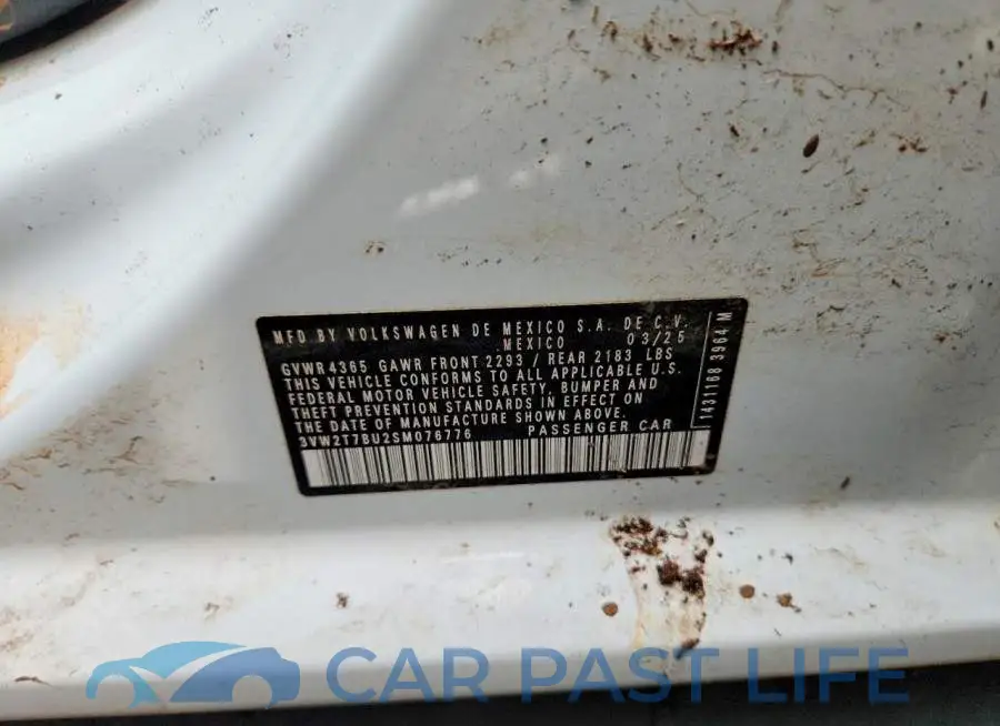 3VW2T7BU2SM076776# 12