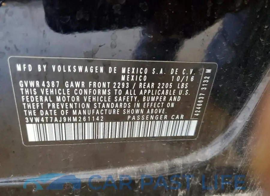 3VW4T7AJ9HM261142# 12