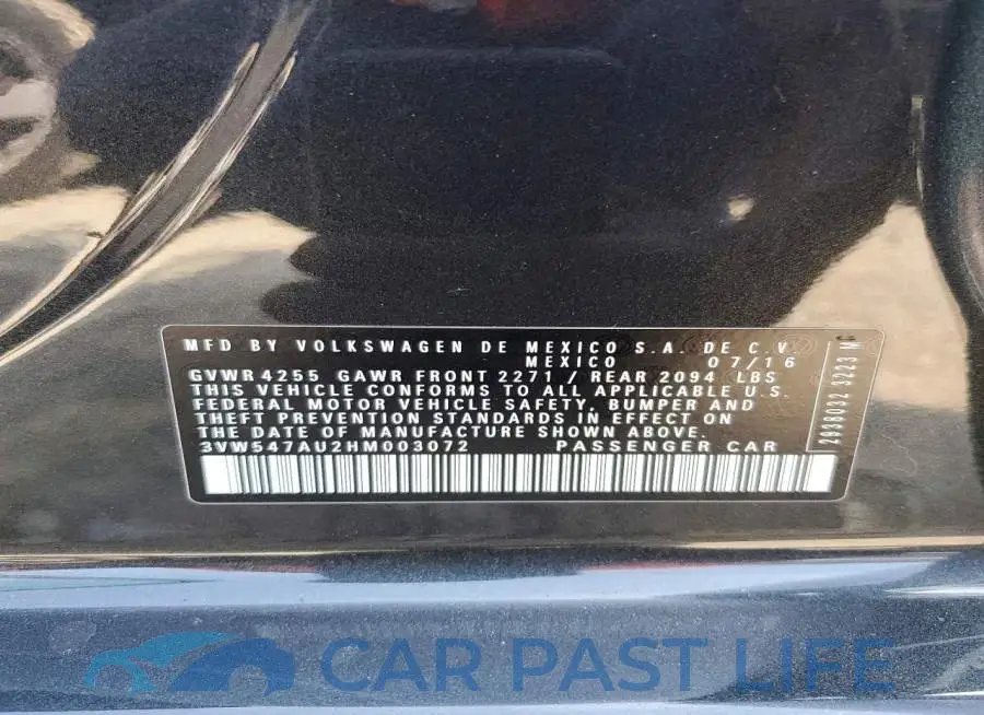 3VW547AU2HM003072# 13