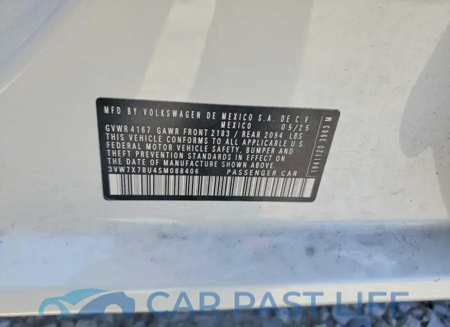 3VW7X7BU4SM088406# 12
