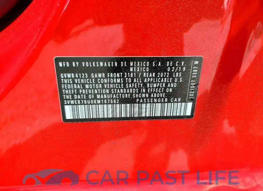 3VWEB7BU0KM167562# 12