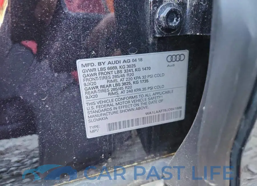 WA1LAAF79JD041686# 13