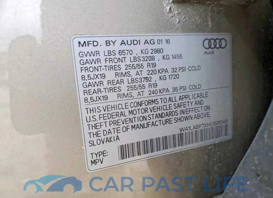 WA1LABF7XHD006946# 14
