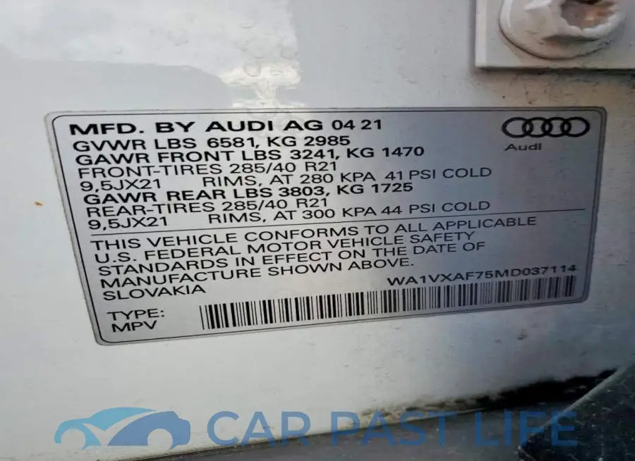 WA1VXAF75MD037114# 13