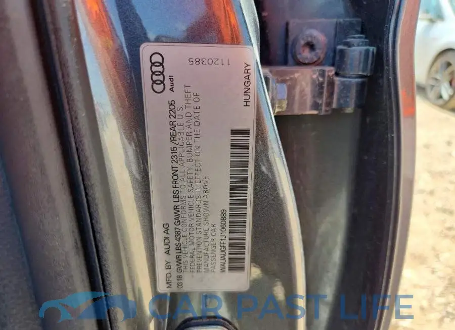 WAUAUGFF1J1060889# 12