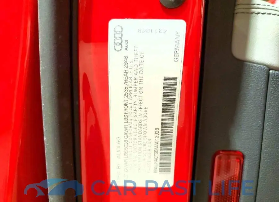 WAUFACF55MA012928# 12