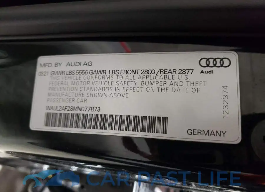 WAUL2AF28MN077873# 13