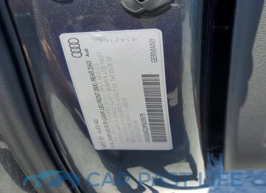 WAUV2AF22KN035575# 12