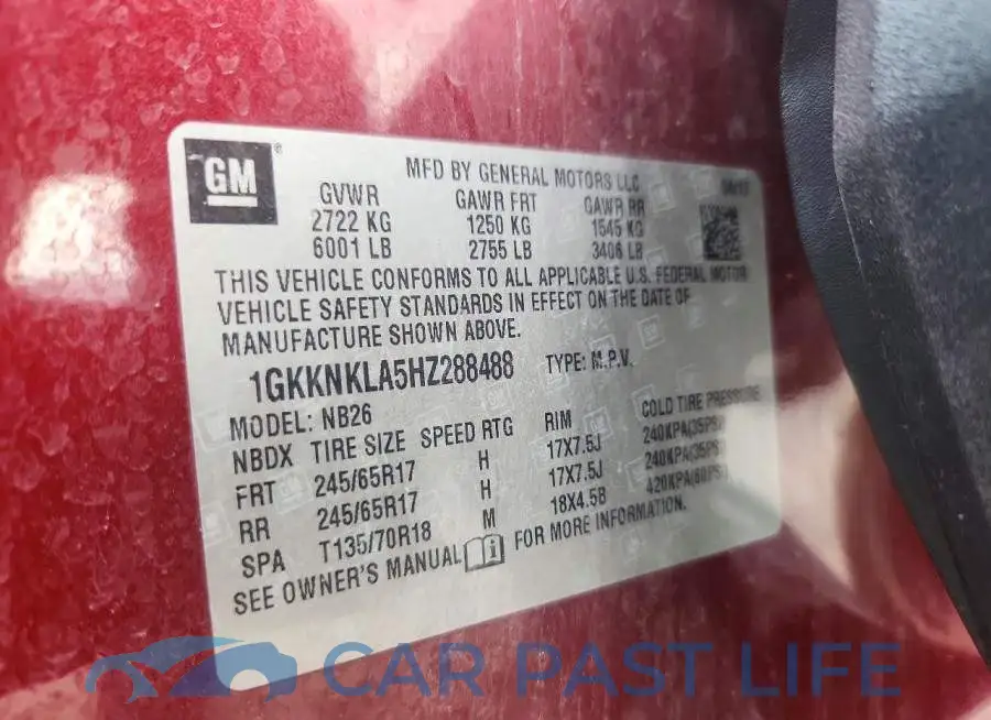 1GKKNKLA5HZ288488# 13
