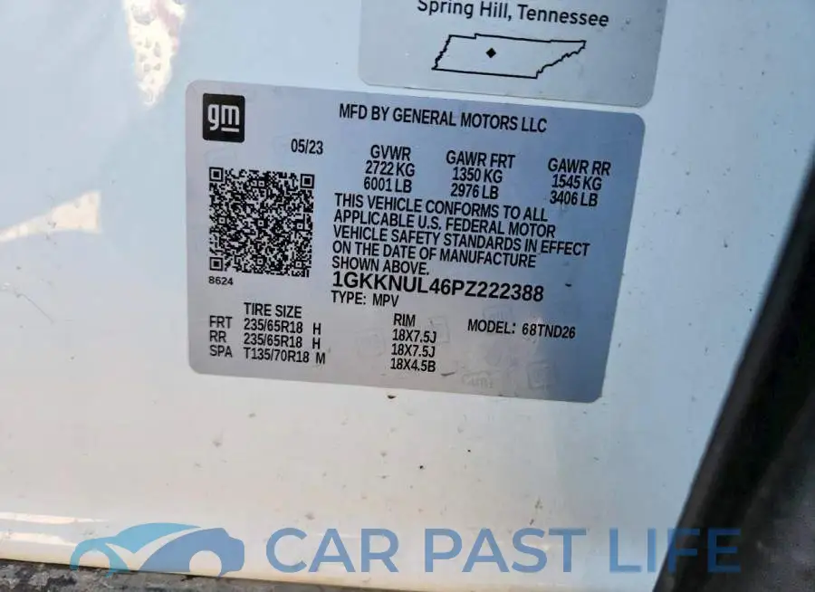 1GKKNUL46PZ222388# 13