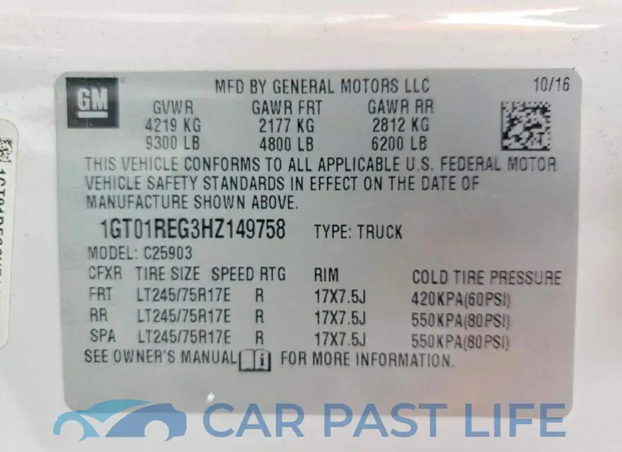 1GT01REG3HZ149758# 12