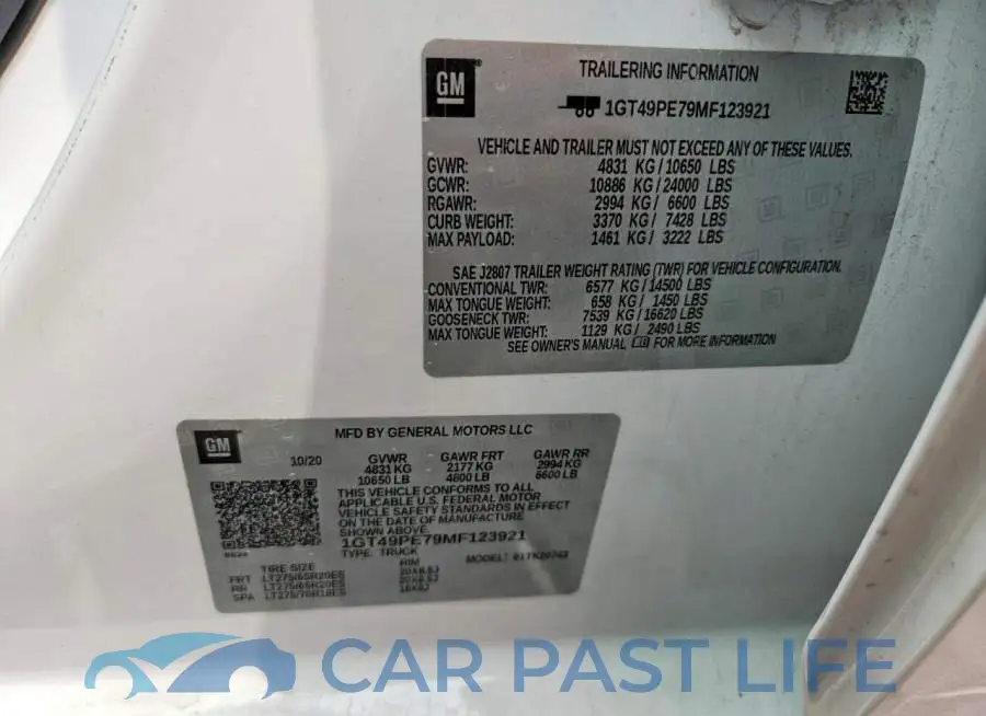 1GT49PE79MF123921# 12