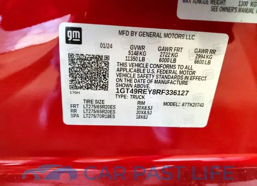 1GT49REY8RF336127# 12