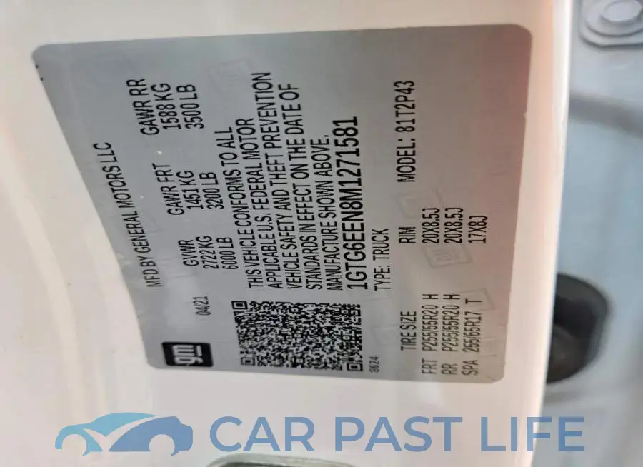 1GTG6EEN8M1271581# 12