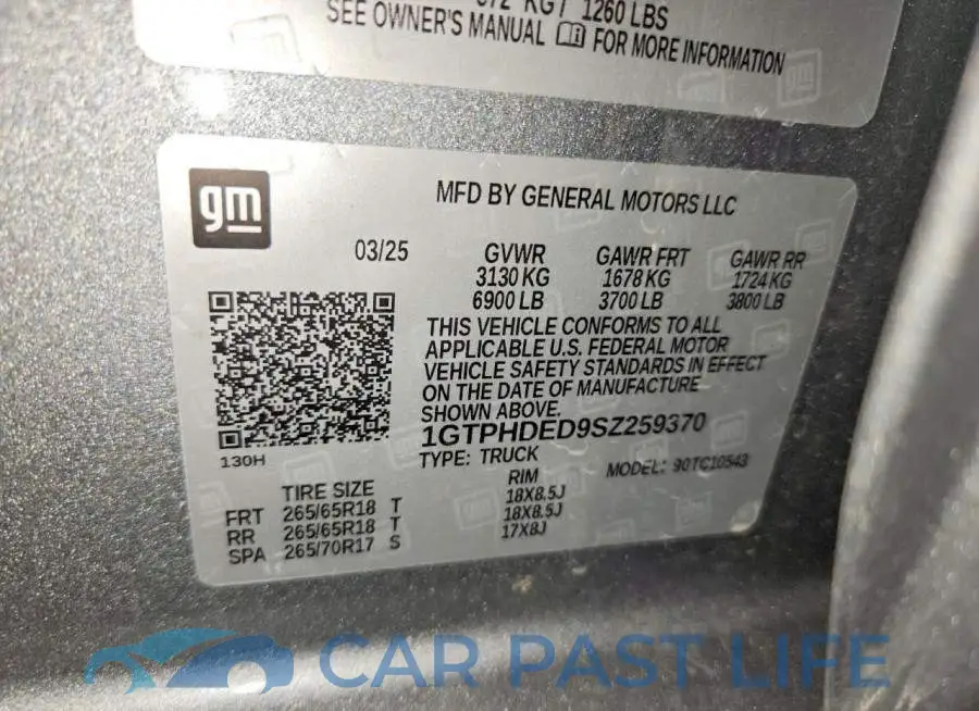 1GTPHDED9SZ259370# 13