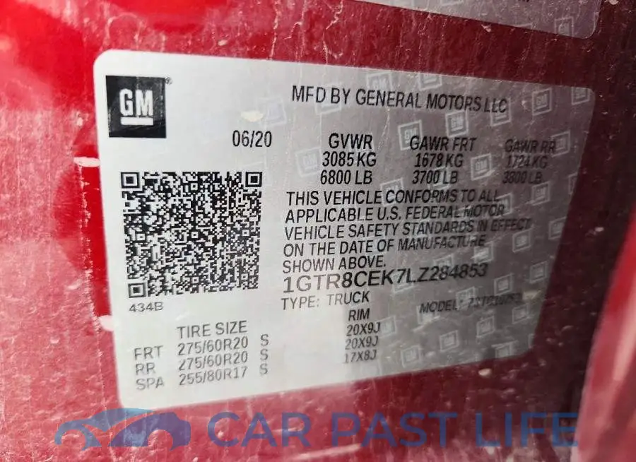 1GTR8CEK7LZ284853# 12