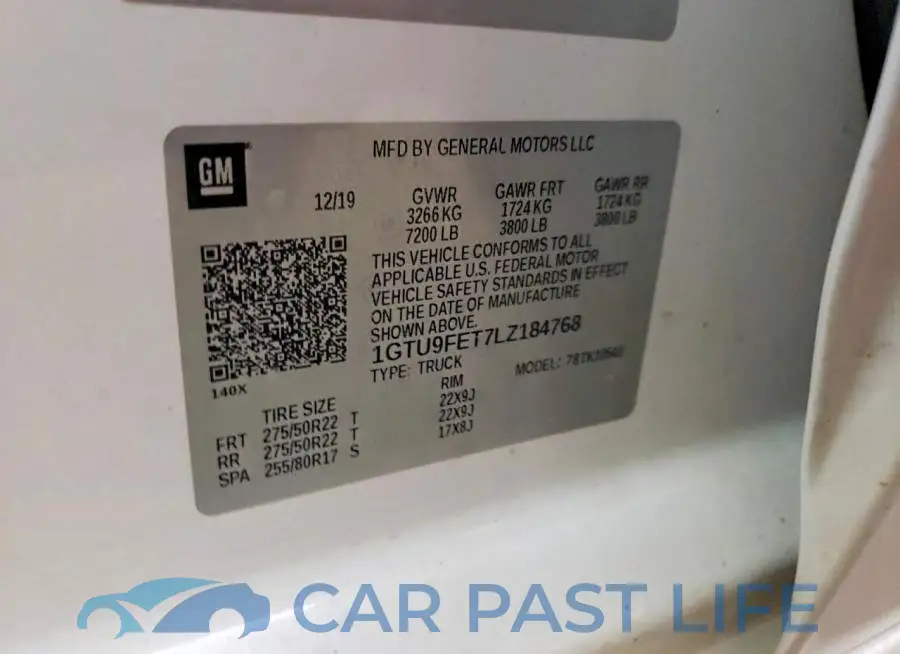1GTU9FET7LZ184768# 13