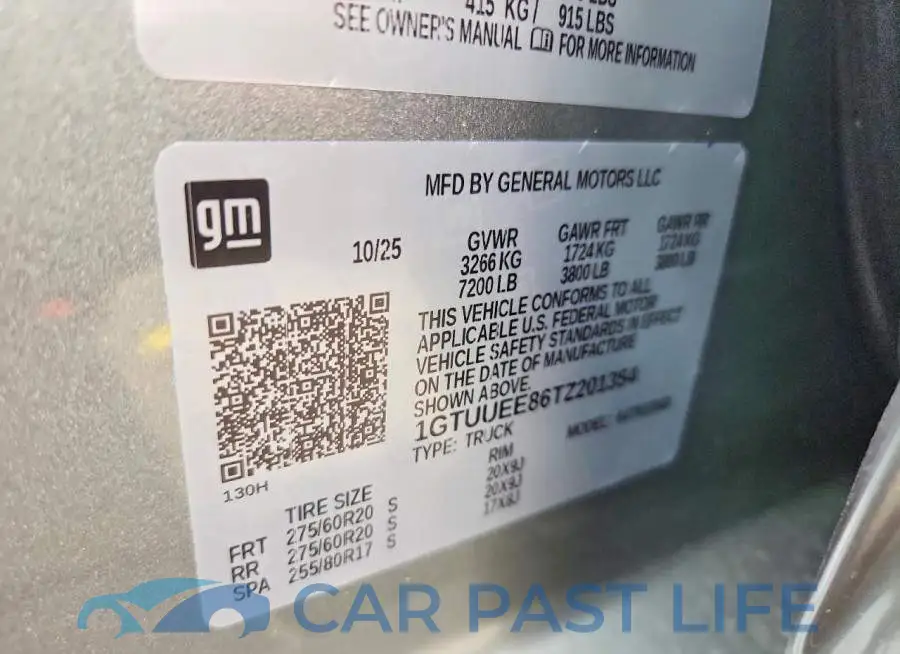 1GTUUEE86TZ201354# 12