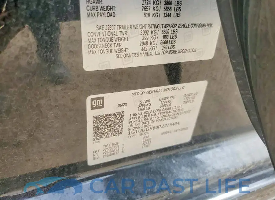 1GTUUGE80PZ275404# 13