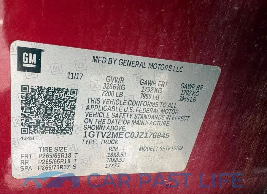 1GTV2MEC0JZ176845# 10