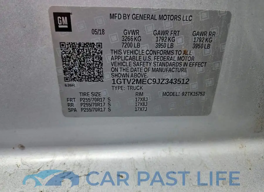 1GTV2MEC9JZ343512# 12