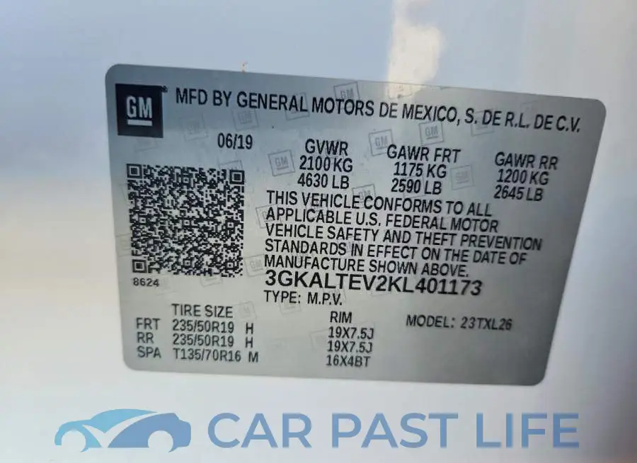 3GKALTEV2KL401173# 13