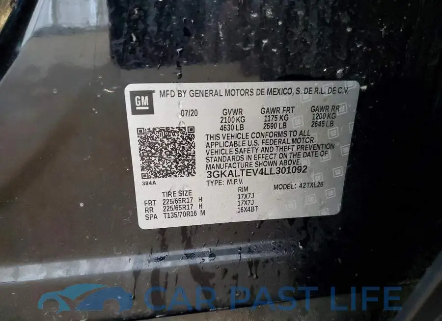 3GKALTEV4LL301092# 13