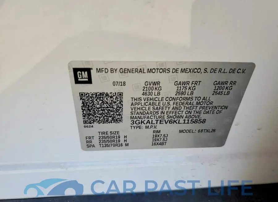 3GKALTEV6KL115858# 13