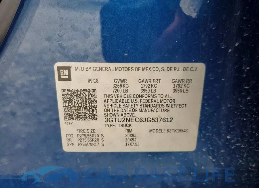 3GTU2NEC6JG537612# 12