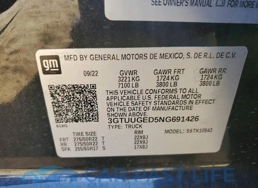 3GTUUGED5NG691426# 12