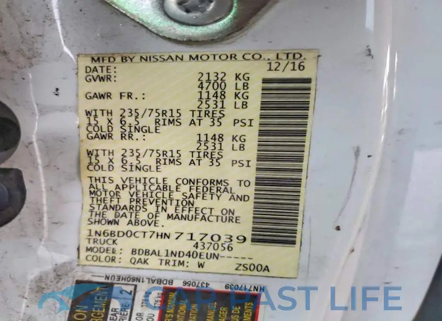 1N6BD0CT7HN717039# 12