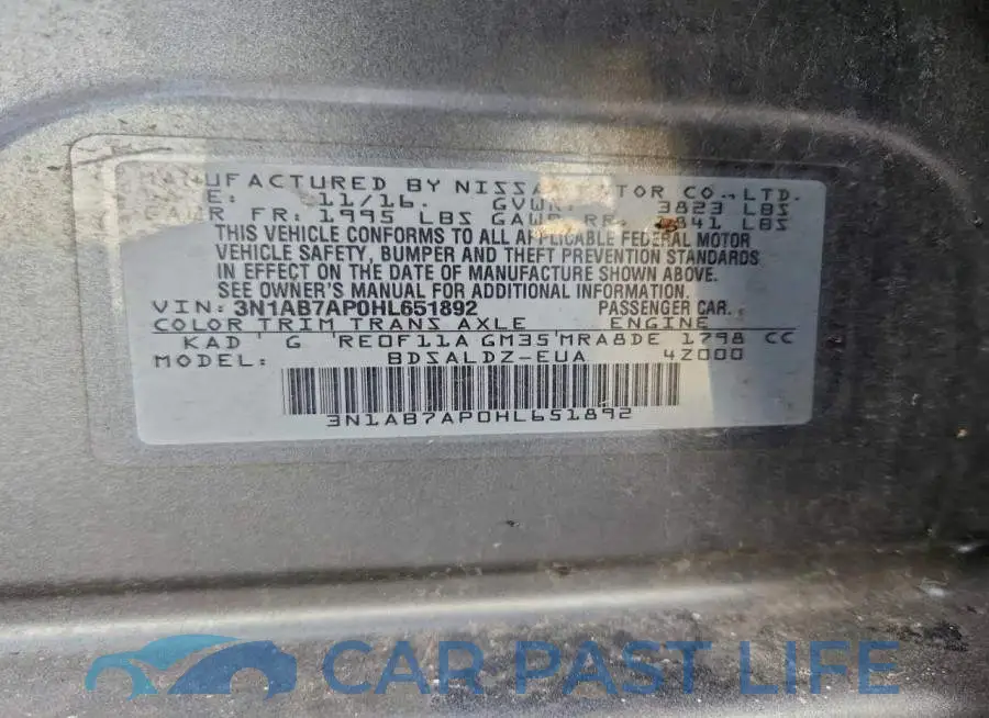 3N1AB7AP0HL651892# 13