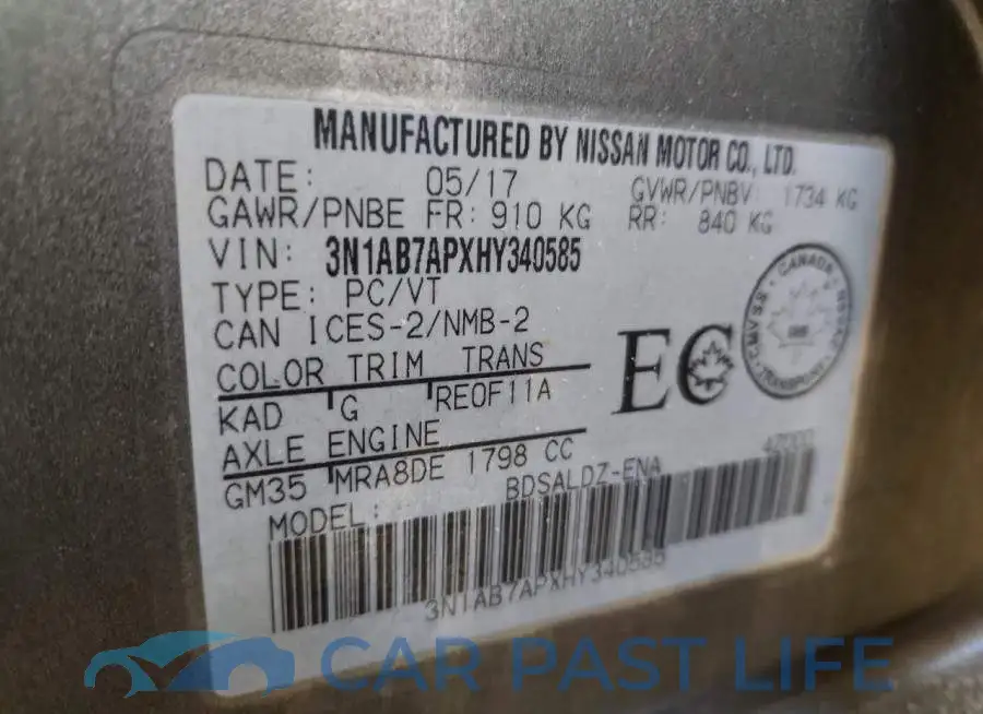 3N1AB7APXHY340585# 12