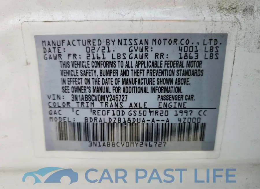 3N1AB8CV0MY246727# 12