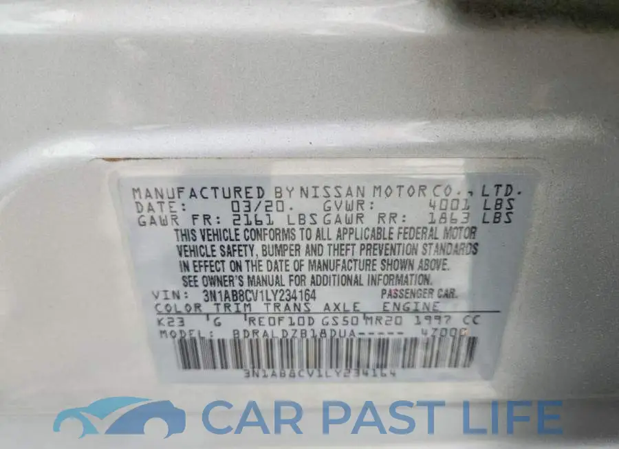 3N1AB8CV1LY234164# 13