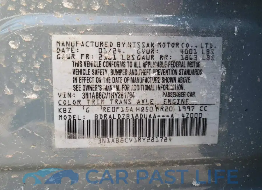 3N1AB8CV1RY281784# 12
