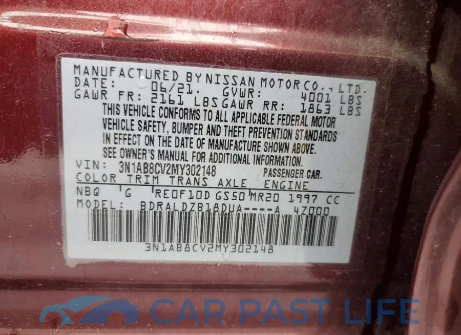 3N1AB8CV2MY302148# 12