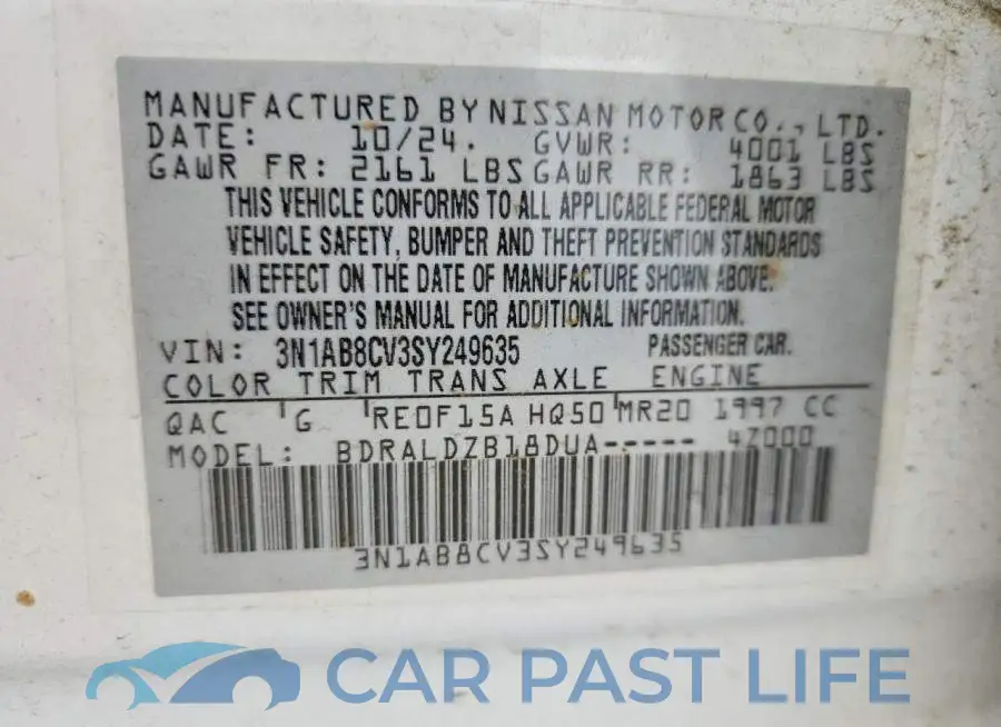 3N1AB8CV3SY249635# 12