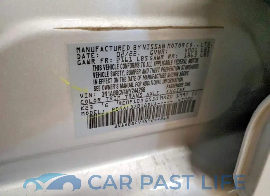 3N1AB8CV4NY244268# 12