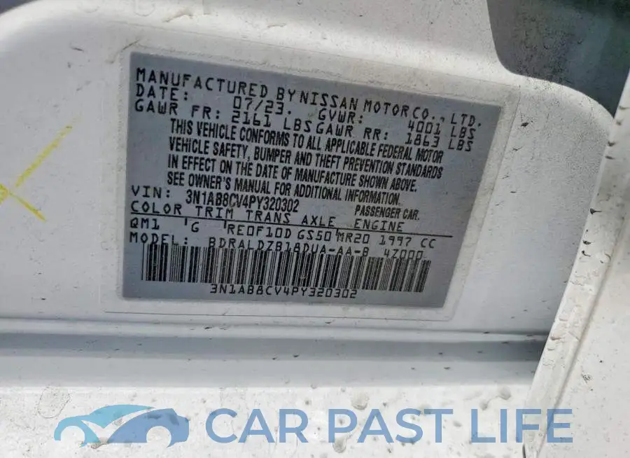 3N1AB8CV4PY320302# 12