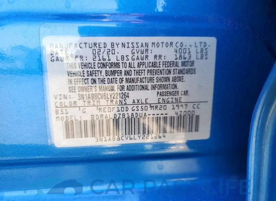 3N1AB8CV6LY221264# 13