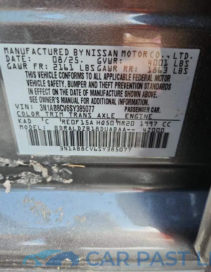 3N1AB8CV6SY385077# 12